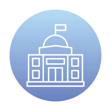 Elçilik oluşturma vektör çizgisi simgesi, 