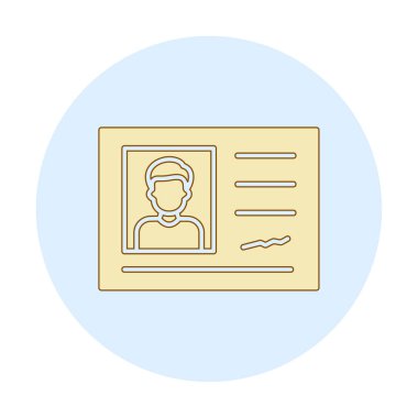 Tanımlama kartı vektör illüstrasyonu