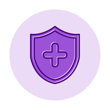 çapraz simgeli kalkan, vektör illüstrasyonu 