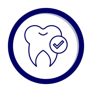 Sağlık Dişleri ve İşaretleme simgesi, vektör illüstrasyonu  