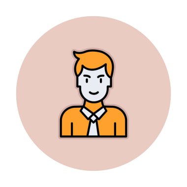 Man web simgesi, vektör illüstrasyonu 