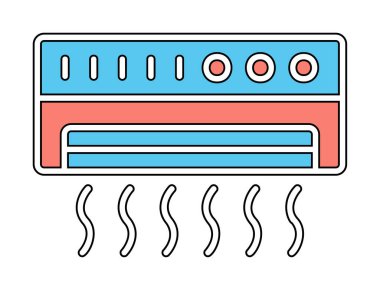 Klima ikonu vektör illüstrasyonu