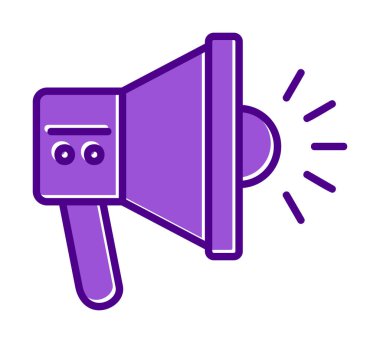 hoparlör, megafon simgesi. vektör çizim.  