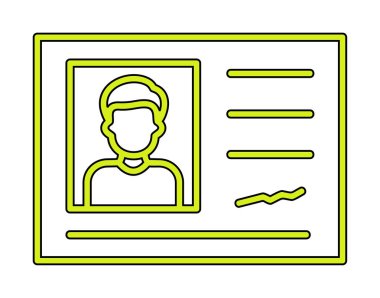 Tanımlama kartı vektör illüstrasyonu