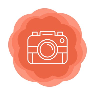 fotoğraf makinesi simgesi, vektör illüstrasyonu 