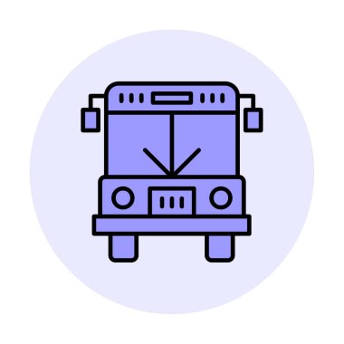 bus simgesi, vektör illüstrasyonu