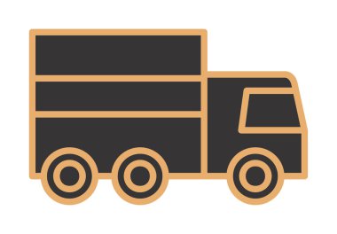 kamyon simgesi, vektör illüstrasyonu