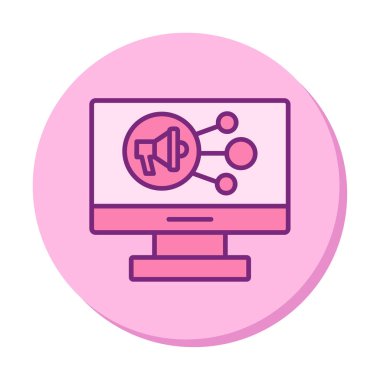 vektör Sosyal Ortam simgesi illüstrasyonu                