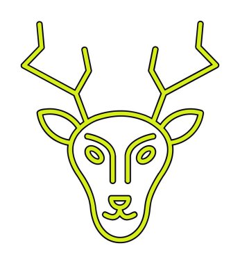 Geyik. Web simgesi basit illüstrasyon