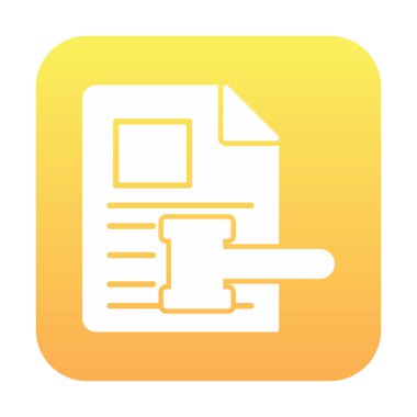 Açık artırma ya da Yargıç Tokmak simgesi düz stilde