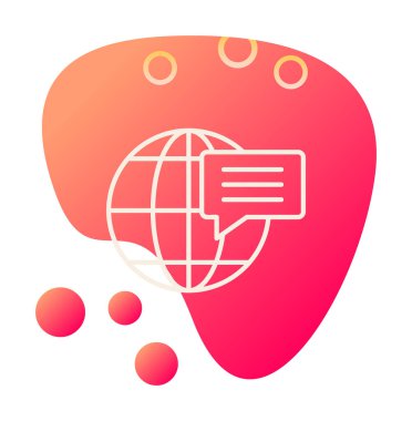 Dünya İletişim vektör simgesi modern illüstrasyon             