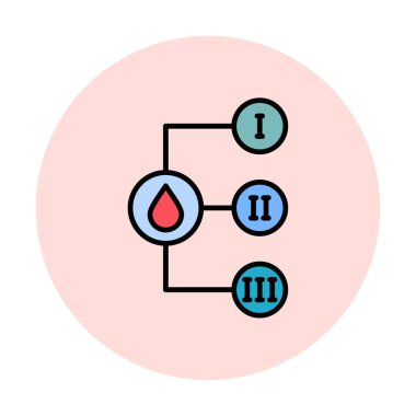 Kan Tipi simgesinin vektör illüstrasyonu  