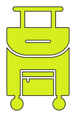 Bavul seyahat çantası ikonu. Bagaj kavramı                                   