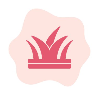 Çim simgesi, vektör illüstrasyonu 