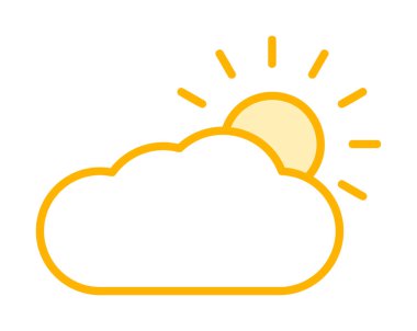 Hava durumu simgesi, vektör illüstrasyonu 