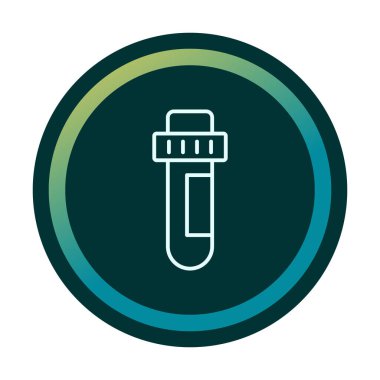 Modern eğitim ikonunun vektör çizimi. Test Tübü                                   