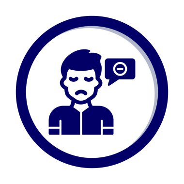 Negatif Düşünce konsepti ikon vektör çizimi