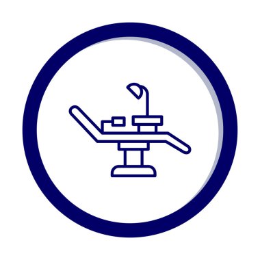 Dişçi Sandalyesi vektör illüstrasyonu, simge ögesi arkaplanı                