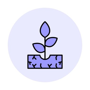 filizlenme simgesi, vektör illüstrasyonu  