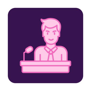 Konferans simgesi, vektör çizimi 