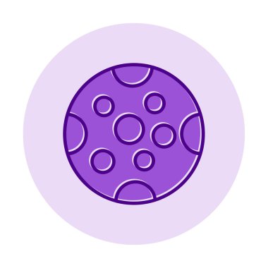 Dolunay düz ikonu. vektör illüstrasyonu 