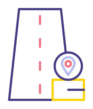 konum pin simgesi, vektör illüstrasyonu basit tasarım