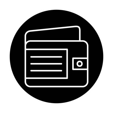 Cüzdan web simgesi, vektör illüstrasyon tasarımı