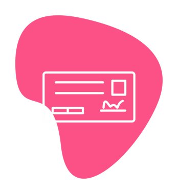 Çek çizgisi vektör simgesi