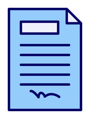 contract icon, vector illustration simple design