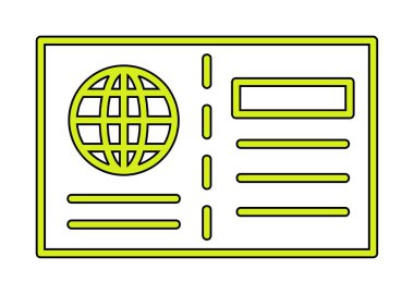 Kartpostal simgesi, vektör illüstrasyonu basit tasarım