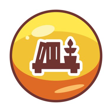 kitaplık düz simge, vektör illüstrasyonu 