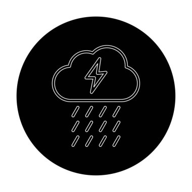 yağmur simgesi, vektör illüstrasyonu  