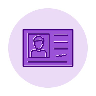 Tanımlama kartı vektör illüstrasyonu