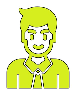 Man web simgesi, vektör illüstrasyonu 