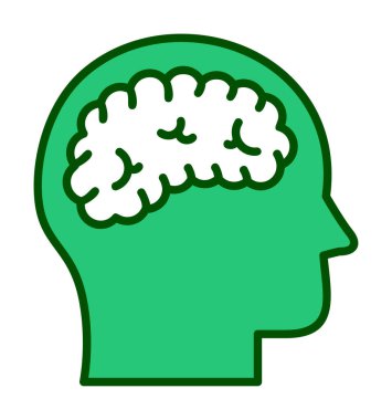 Basit beyin simgesi vektör çizimi