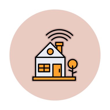 Akıllı Ev simgesi, vektör illüstrasyonu
