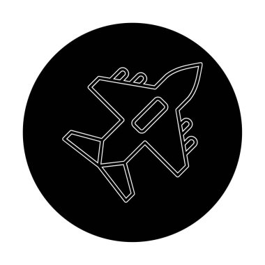 düzlem ikonu vektör illüstrasyonu