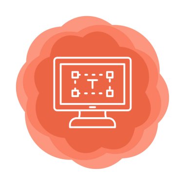 Bilgisayar metin düzenleyici simgesi, vektör illüstrasyonu