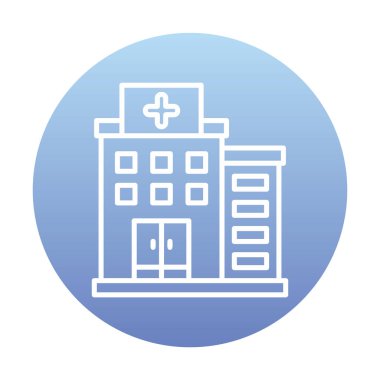 Hastane simgesi, vektör illüstrasyonu