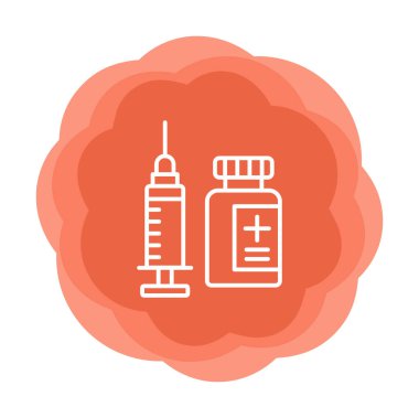 Aşılama web simgesi, vektör illüstrasyonu