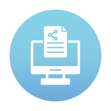 Simge vektör çizimi paylaşım dizaynlı bilgisayar