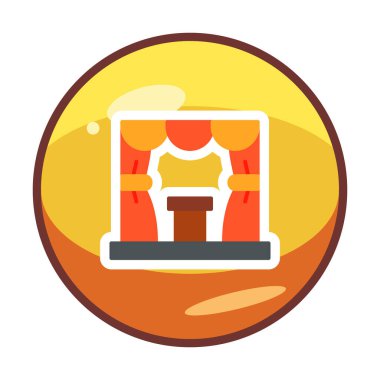 sahne ikonu vektör illüstrasyonu