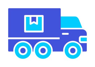 kamyon simgesi, vektör illüstrasyonu