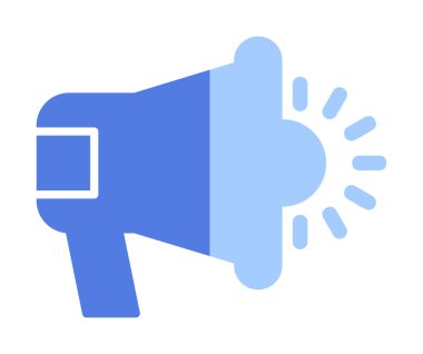 hoparlör, megafon simgesi. vektör çizim.  