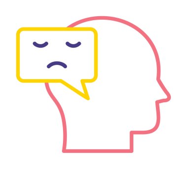 Negatif Düşünce konsepti ikon vektör çizimi