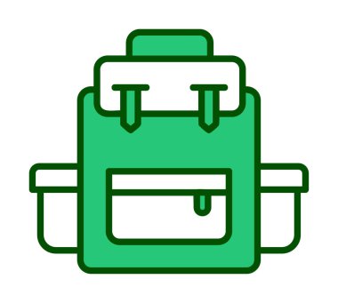 Sırt çantası ikon vektörü. Okul sırt çantası tabelası. izole edilmiş sınır sembolü çizimi