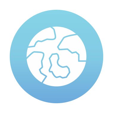 earth icon, vector illustration simple design