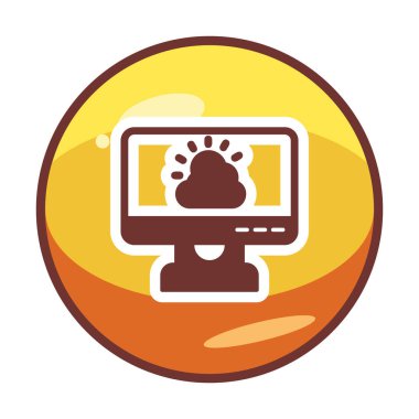 Hava Durumu Haber simgesi, vektör illüstrasyonu 