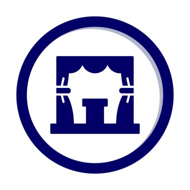 sahne ikonu vektör illüstrasyonu