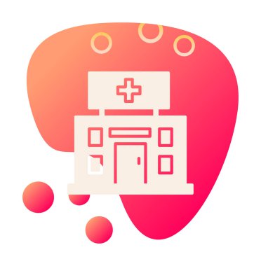 Tıp hastanesi vektör illüstrasyonu                             